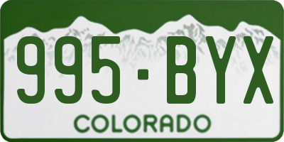 CO license plate 995BYX