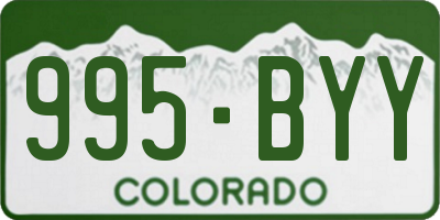 CO license plate 995BYY