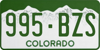 CO license plate 995BZS