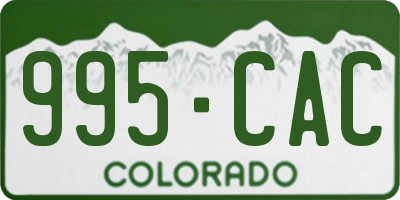 CO license plate 995CAC