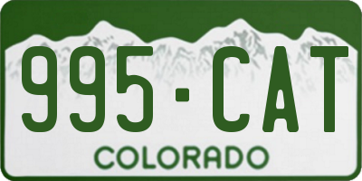 CO license plate 995CAT