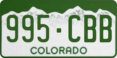 CO license plate 995CBB