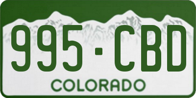 CO license plate 995CBD
