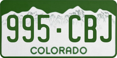 CO license plate 995CBJ