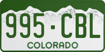 CO license plate 995CBL