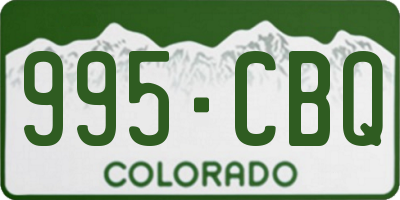 CO license plate 995CBQ