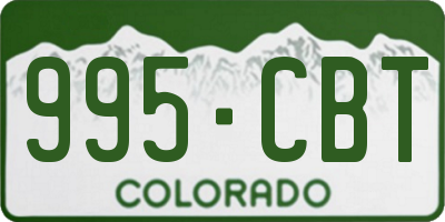 CO license plate 995CBT