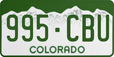 CO license plate 995CBU