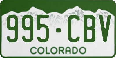 CO license plate 995CBV