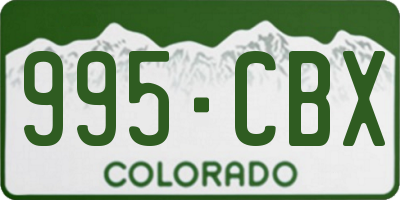 CO license plate 995CBX