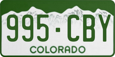CO license plate 995CBY