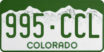 CO license plate 995CCL