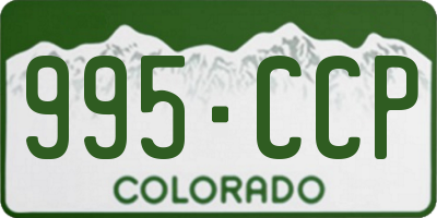 CO license plate 995CCP