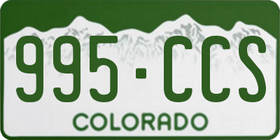CO license plate 995CCS