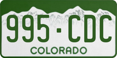 CO license plate 995CDC