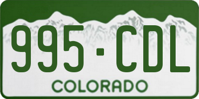 CO license plate 995CDL