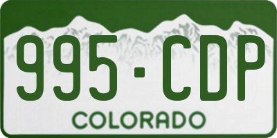 CO license plate 995CDP