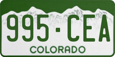 CO license plate 995CEA