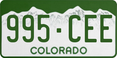 CO license plate 995CEE