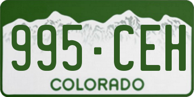 CO license plate 995CEH
