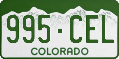 CO license plate 995CEL