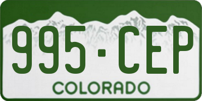 CO license plate 995CEP