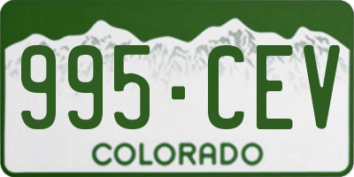 CO license plate 995CEV