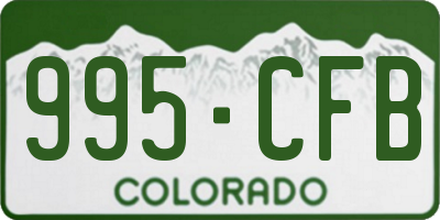 CO license plate 995CFB