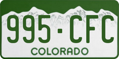 CO license plate 995CFC