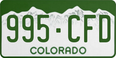 CO license plate 995CFD