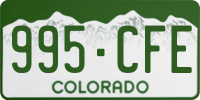 CO license plate 995CFE