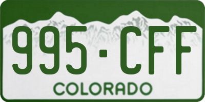 CO license plate 995CFF