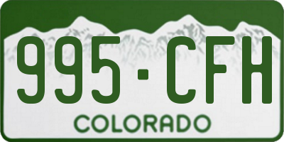 CO license plate 995CFH