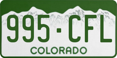 CO license plate 995CFL