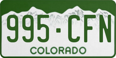 CO license plate 995CFN