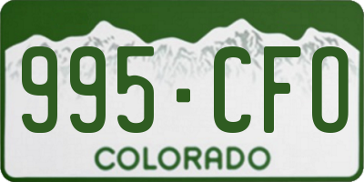 CO license plate 995CFO