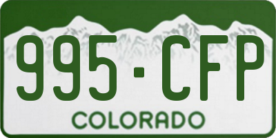 CO license plate 995CFP