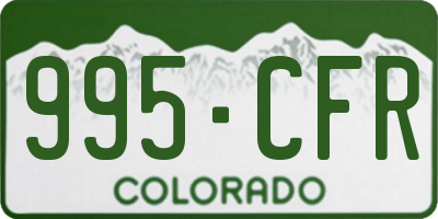 CO license plate 995CFR