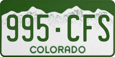 CO license plate 995CFS