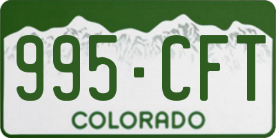 CO license plate 995CFT