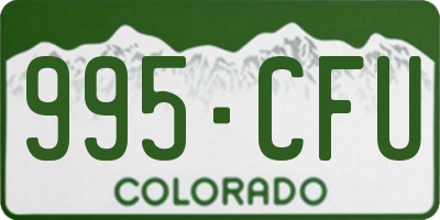CO license plate 995CFU