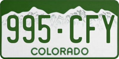 CO license plate 995CFY