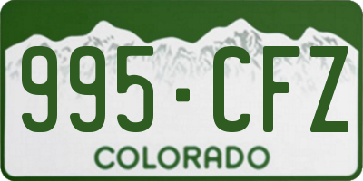 CO license plate 995CFZ