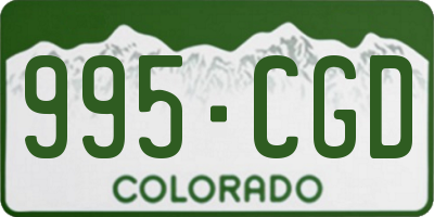 CO license plate 995CGD