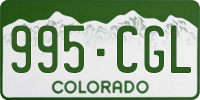 CO license plate 995CGL