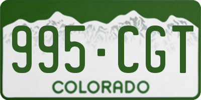 CO license plate 995CGT