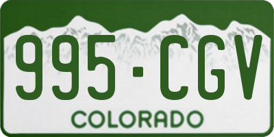 CO license plate 995CGV