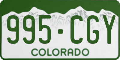 CO license plate 995CGY