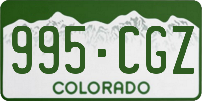 CO license plate 995CGZ