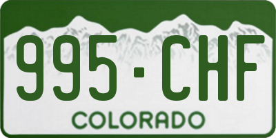 CO license plate 995CHF